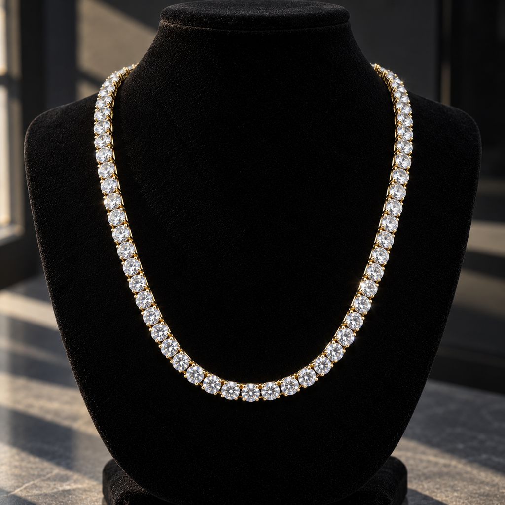 MoissTrade 925 Moissanite Tennis Chain